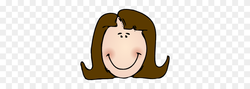 300x240 Smiling Lady Face Clip Art Free Vector - Face To Face Clipart