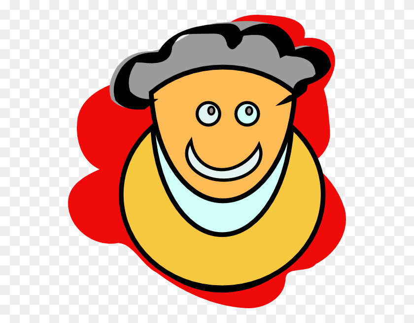 564x597 Smiling Man Clip Art Free Vector - Hula Hoop Clipart