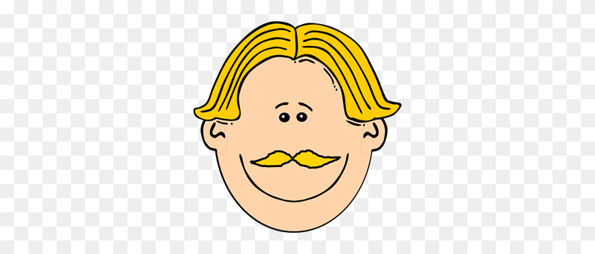 294x299 Smiling Man With Blond Hair And Mustache Png, Clip Art For Web - Mustache Clipart PNG