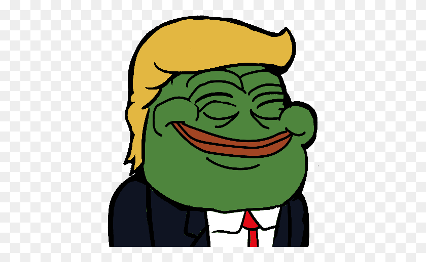 416x458 Smiling Pepe Trump Pepe The Frog Know Your Meme - Pepe The Frog PNG