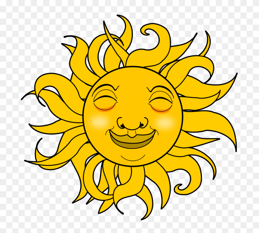 712x695 Smiling Sun - Outdoor Clipart