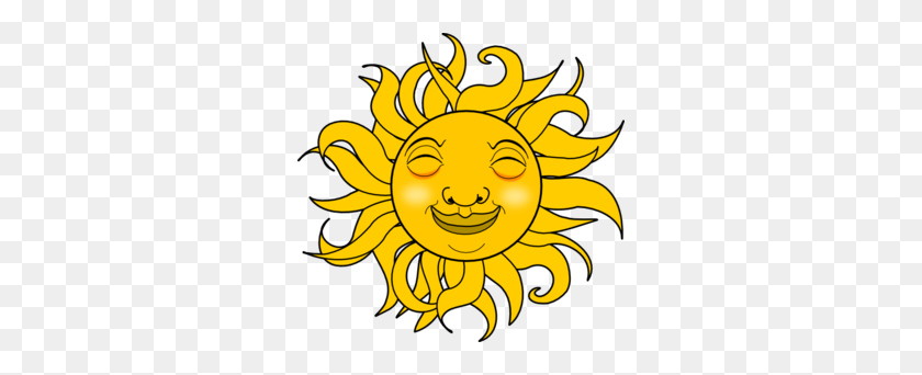 298x282 Smiling Sun Png, Clip Art For Web - Sun Clipart PNG