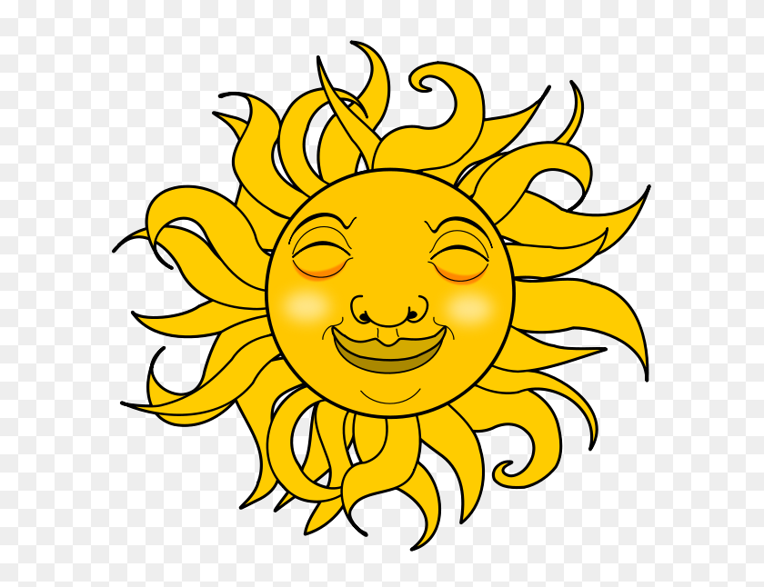 600x586 Smiling Sun Png Clip Arts For Web - Adios Clipart