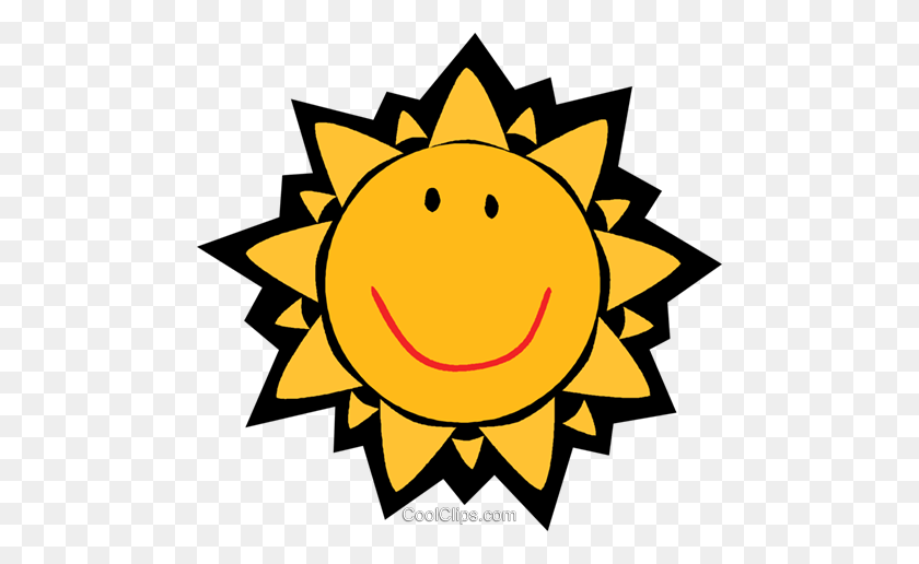 480x456 Smiling Sun Royalty Free Vector Clip Art Illustration - Smiling Sun Clipart