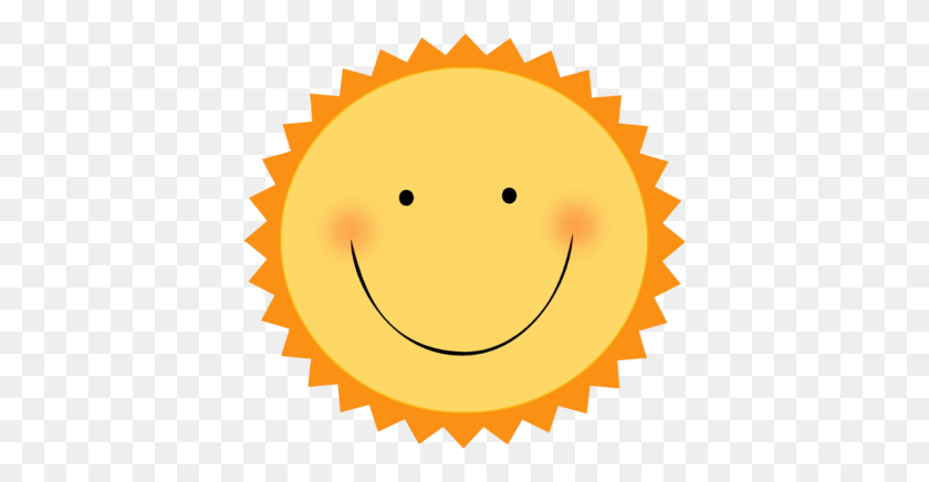 400x376 Smiling Sunshine Group With Items - Smile Clipart
