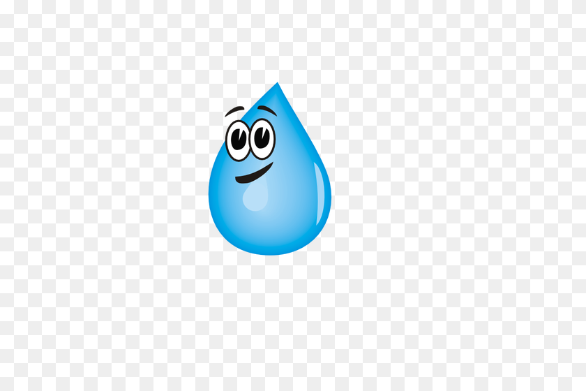 353x500 Smiling Water Droplet Vector Clip Art - Water Drop Clipart