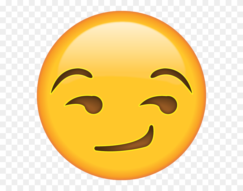 600x600 Smirk Face Emoji - Smirk Emoji Png