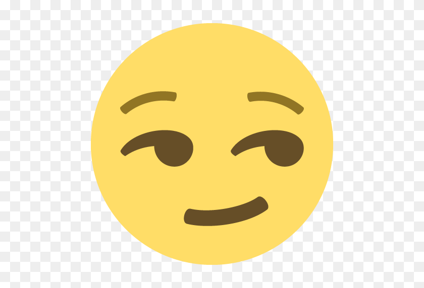 512x512 Ухмыляющееся Лицо Emoji Emoticon Vector Icon Free Download Vector - Smirk Clipart