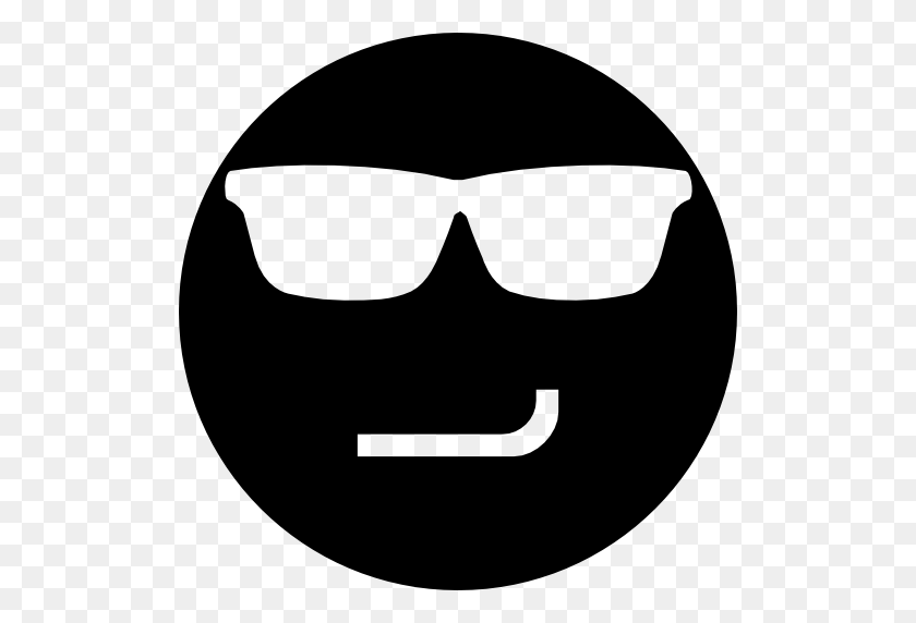 512x512 Smirking, Face, Haw Emoji Stroke, Interface, Faces, Emotions - Gafas De Sol Emoji Clipart