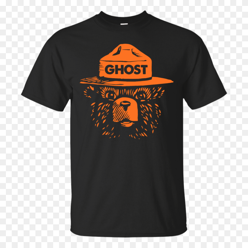 1155x1155 Camiseta De Algodón Para Adulto Smokey Ghost Bear - Smokey The Bear Png