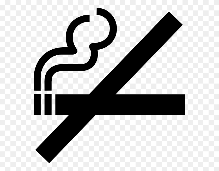 582x595 Знак Отказа От Курения Табак Курить Картинки - Сигареты Клипарт Черный И Белый