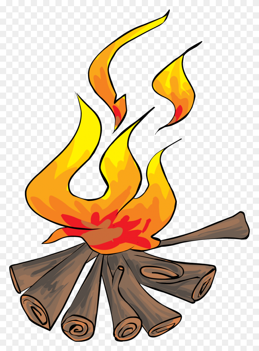 903x1247 S'more Bonfire Free Clip Art - Campfire PNG