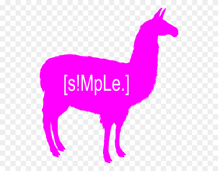 534x599 S! Mple Logo Neon Pink Png Cliparts For Web - Llama Llama Clipart