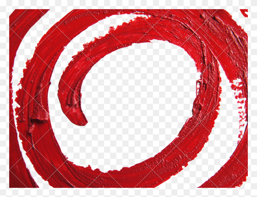 800x600 Смазанная Спиральная Красная Помада На Белом Фоне - Растушевать Png