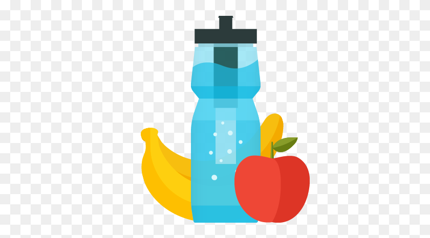 373x406 Snack Clipart Water Bottle - Snack Clipart