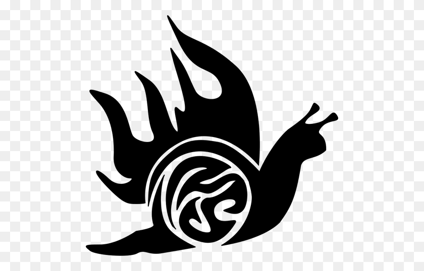 500x478 Snail Tattoo Vector Illustration - Snail Clipart Black And White