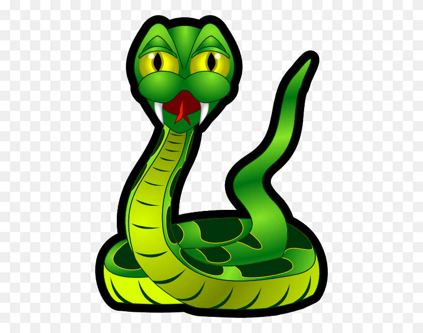 462x600 Змея Зеленая Клипарт Скачать - Змея Png