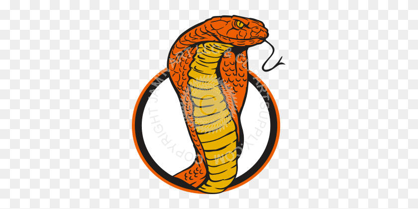 309x361 Snake In Circle In Color - King Cobra Clipart