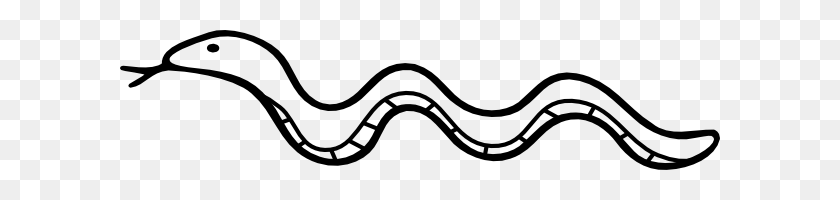 600x140 Snake Outline Clip Art Free Vector - Ouroboros Clipart