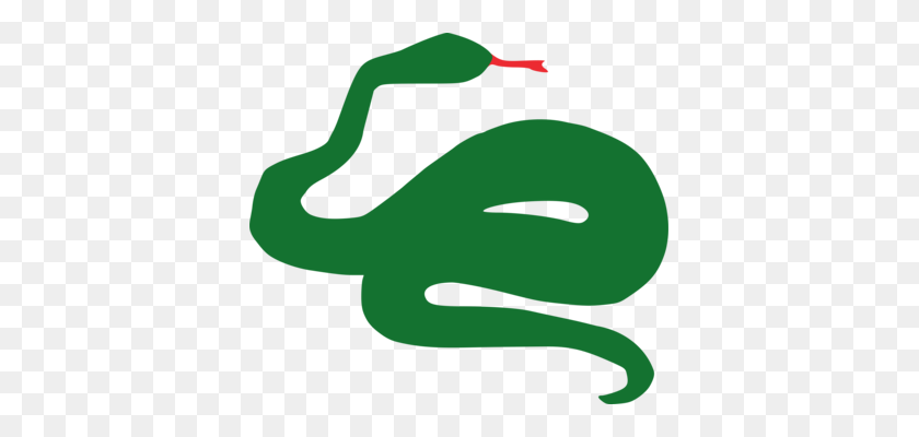 383x340 Змеи Змеи Зеленая Анаконда Рисование Симпатичности - Морской Змей Клипарт