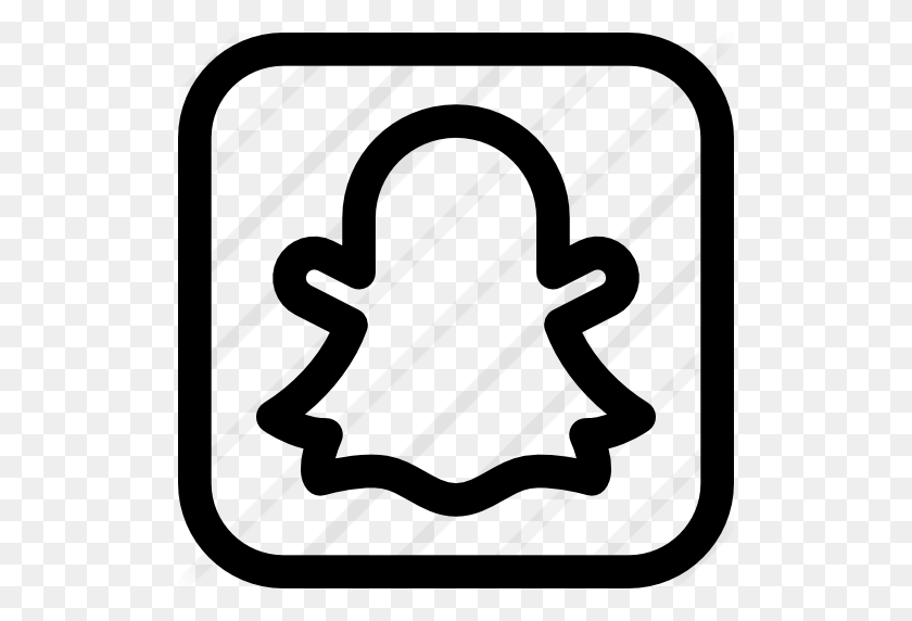512x512 Snapchat - White Snapchat PNG