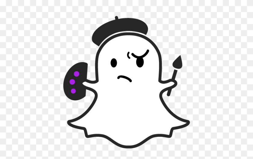 604x468 Snapchat Artist Ghost Transparent Png - Snapchat Clipart