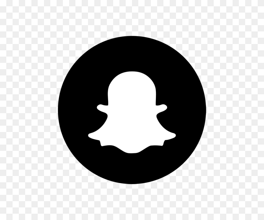 640x640 Snapchat Черный Значок, Социальные Сети, Значок Png И Вектор Бесплатно - Snapchat Цветочная Корона Png