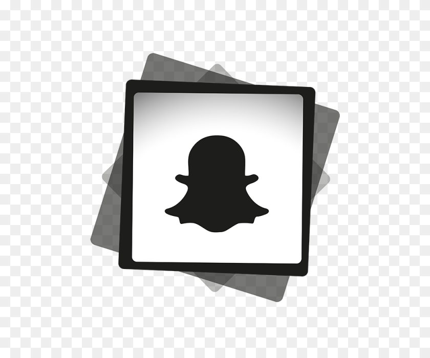 640x640 Значок Snapchat Черно-Белый, Социальные Сети, Значок Png И Вектор - Белый Логотип Snapchat Png
