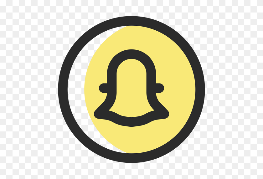 512x512 Snapchat Colored Stroke Icon - Snap Logo PNG