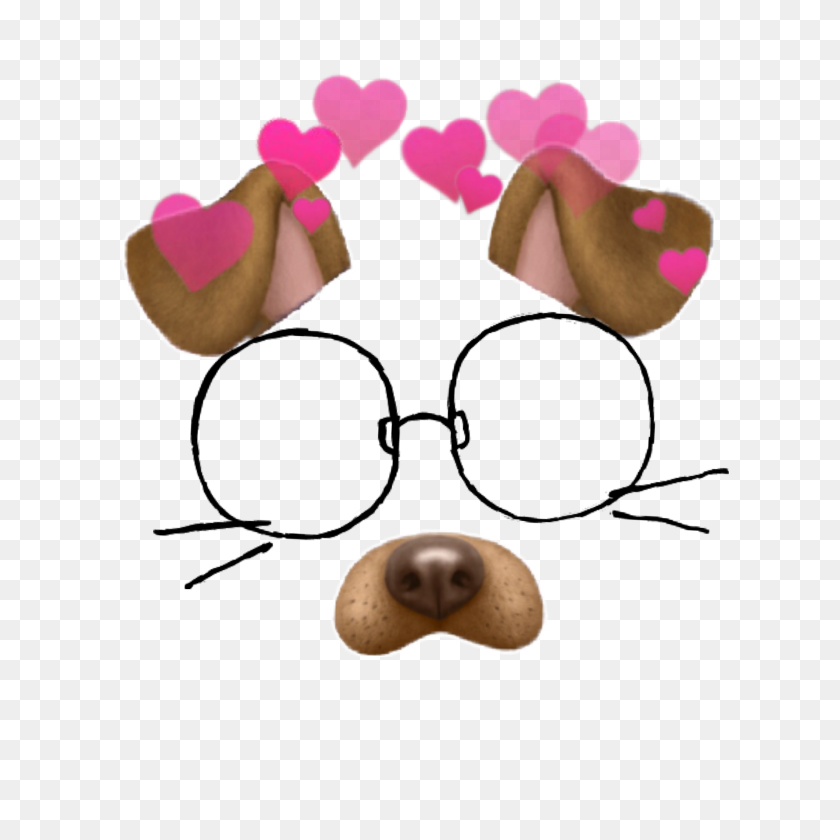 2896x2896 Filtro De Snapchat Snapchatfilter Dog Fiter Dogfilter Hear - Snapchat Perro Filtro Png