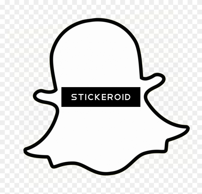 855x818 Snapchat Ghost Outline - Snapchat Ghost PNG