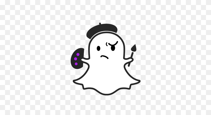 400x400 Snapchat Ghost Outline Transparent Png - Snapchat Logo PNG