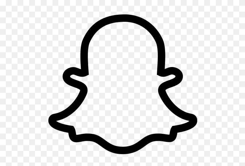 512x512 Snapchat Ghost, Snapchat Icon With Png And Vector Format For Free - Pacman Ghost Clipart