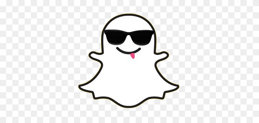 340x340 Snapchat Happy Ghost With Glasses Transparent Png - Snapchat Ghost PNG