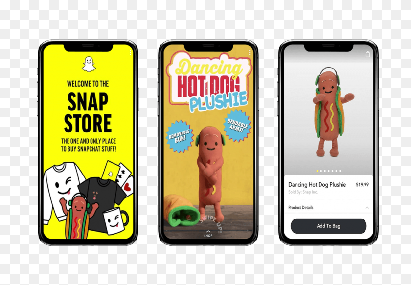 1024x687 Snapchat Has Its Own In App Store Now Featured, Snapchat Wersm - Snapchat Hot Dog PNG