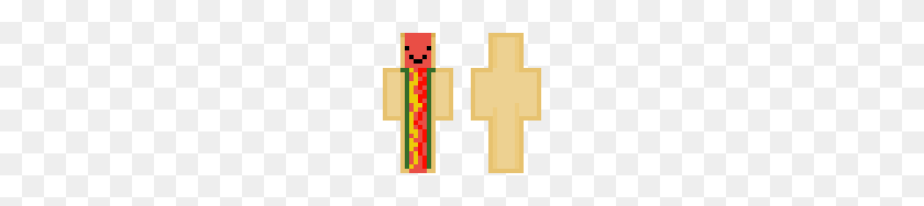 144x128 Snapchat Hot Dog Minecraft Skin - Snapchat Hotdog PNG