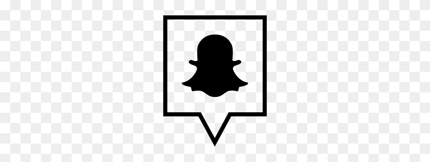 256x256 Icono De Snapchat - Snapchat Blanco Png
