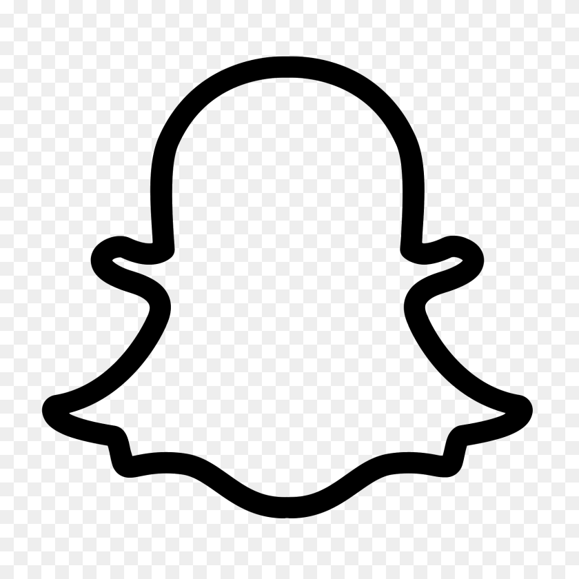 1600x1600 Snapchat Logo Png - White Snapchat PNG