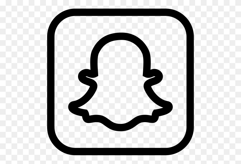 512x512 Snapchat Square, Snapchat, Значок Социальной Сети С Png И Векторным Форматом - Snapchat Clipart