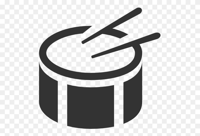 512x512 Snare Drum Png Black And White Transparent Snare Drum Black - Drumline Clipart