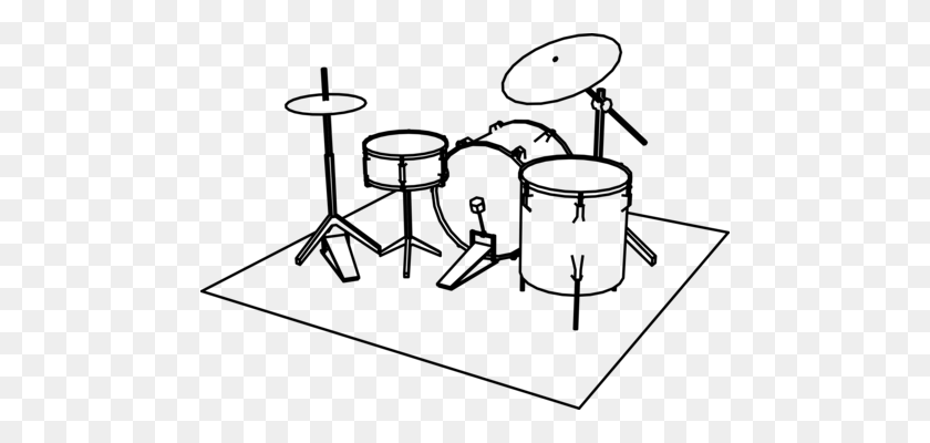 478x340 Малый Барабан Black And White Djembe - Snare Drum Clipart