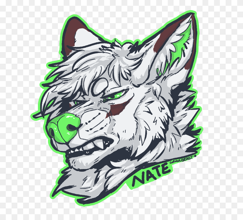 700x700 Snarky Wolf Face - Wolf Face PNG