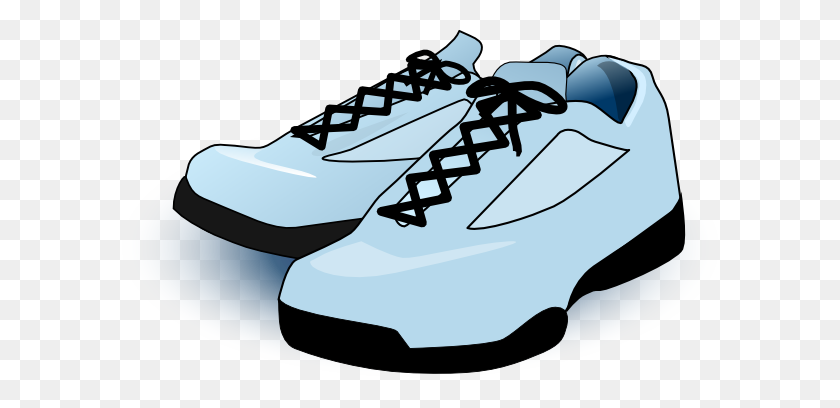 600x348 Sneaker Walking Shoes Clip Art Image - Walking Clipart