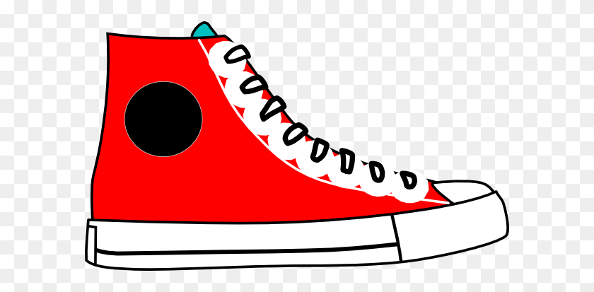 600x353 Sneakers Clipart Red Shoe - Red Shoes Clipart