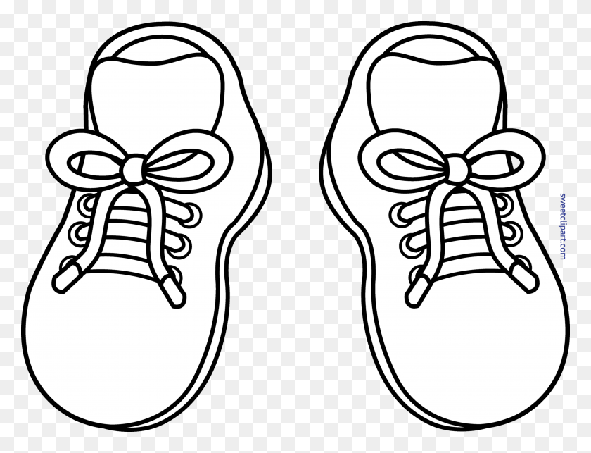 5540x4147 Sneakers Lineart Clip Art - Neighborhood Clipart Black And White