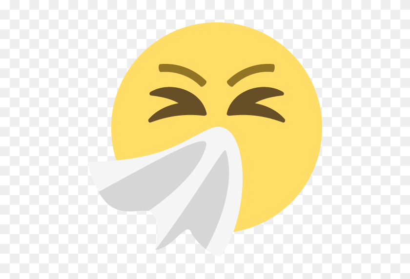 512x512 Sneezing Face Emoji Emoticon Vector Icon Free Download Vector - Sneeze Clipart