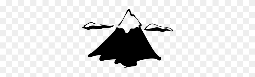 300x194 Sneptune Mountain In Ink Clipart - Montaña Vector Png