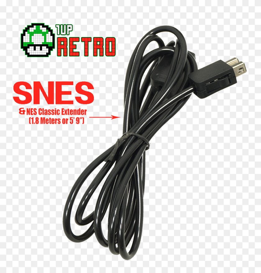 1000x1051 Snes Classic Mini Extension Cable Retro - Super Nintendo PNG