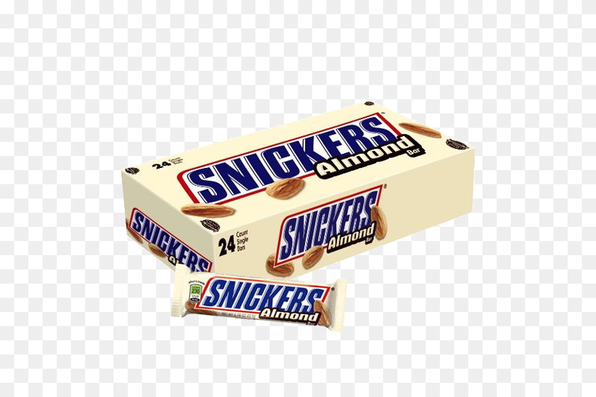 500x500 Snickers Almond Candy Bar Oz Great Service, Fresh Candy - Snickers PNG