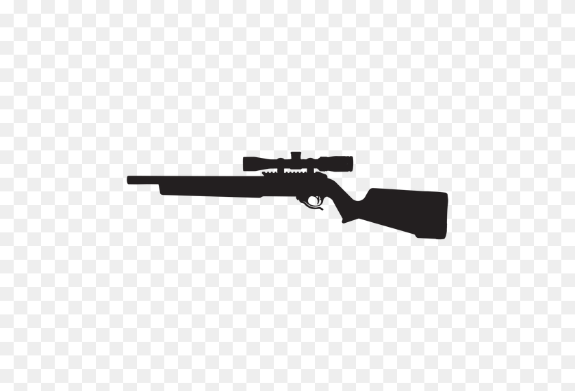 512x512 Sniper Rifle Grey Silhouette - Sniper PNG
